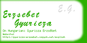 erzsebet gyuricza business card